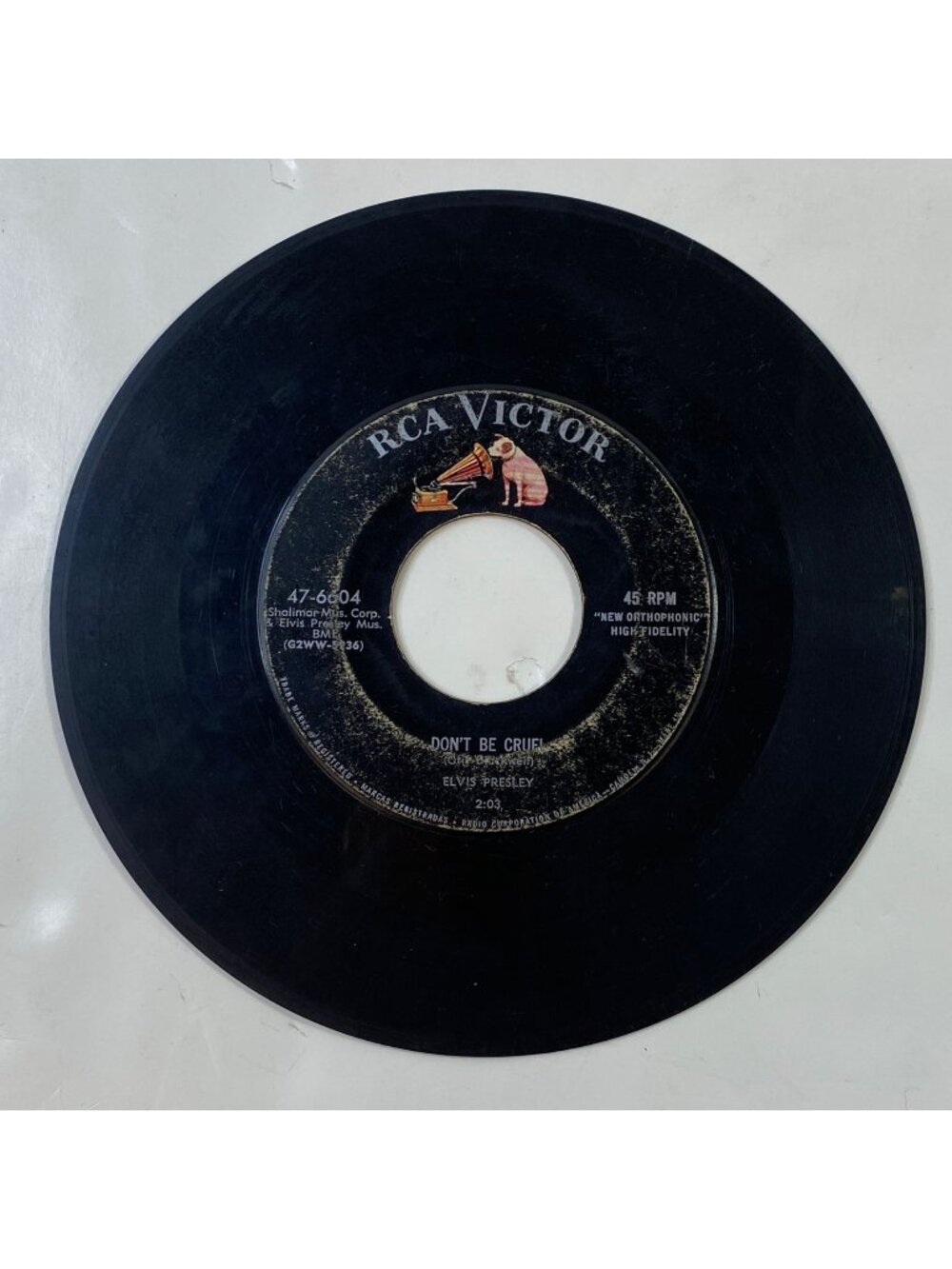 Elvis Presley Dont Be Cruel Hound Dog 1956 RCA Victor 47-6604 45 Vinyl Record